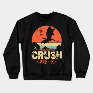 Back To School I'm Ready To Crush  Pre-k  Dragon Boys Crewneck Sweatshirt